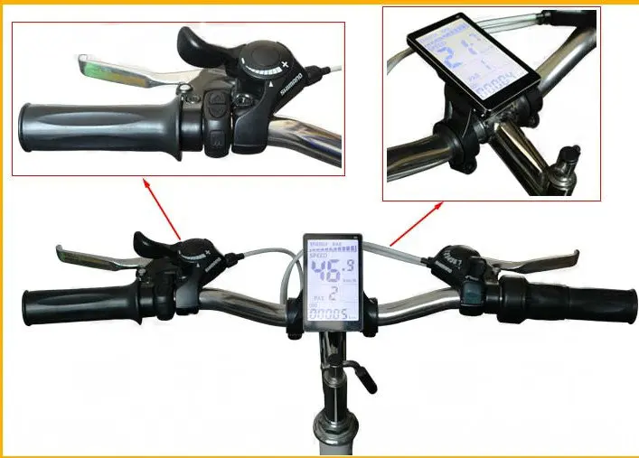 

vertical LCD display M5&switch+BLDC controller 24v36v48v60v 250w350w for electric bike scooter MTB tricycle manual control panel