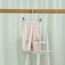 Новинка года летние для маленьких девочек длиной до икры Штаны девушки милые Штаны леггинсы Детская одежда принт 4 вида цветов 5 штук в партии 3749