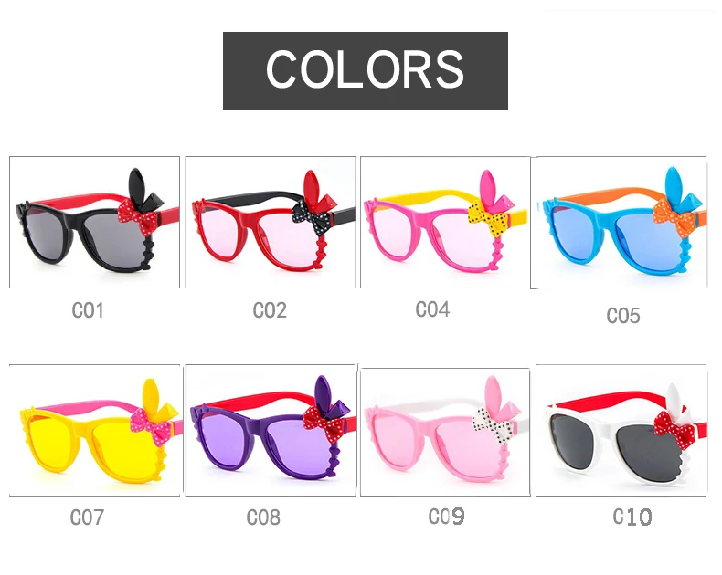 jumlai New Children Rabbit ears Sunglasses Kids Designer Shades For Girls Boys Goggle Baby Glasses Oculos Infantil  (4)
