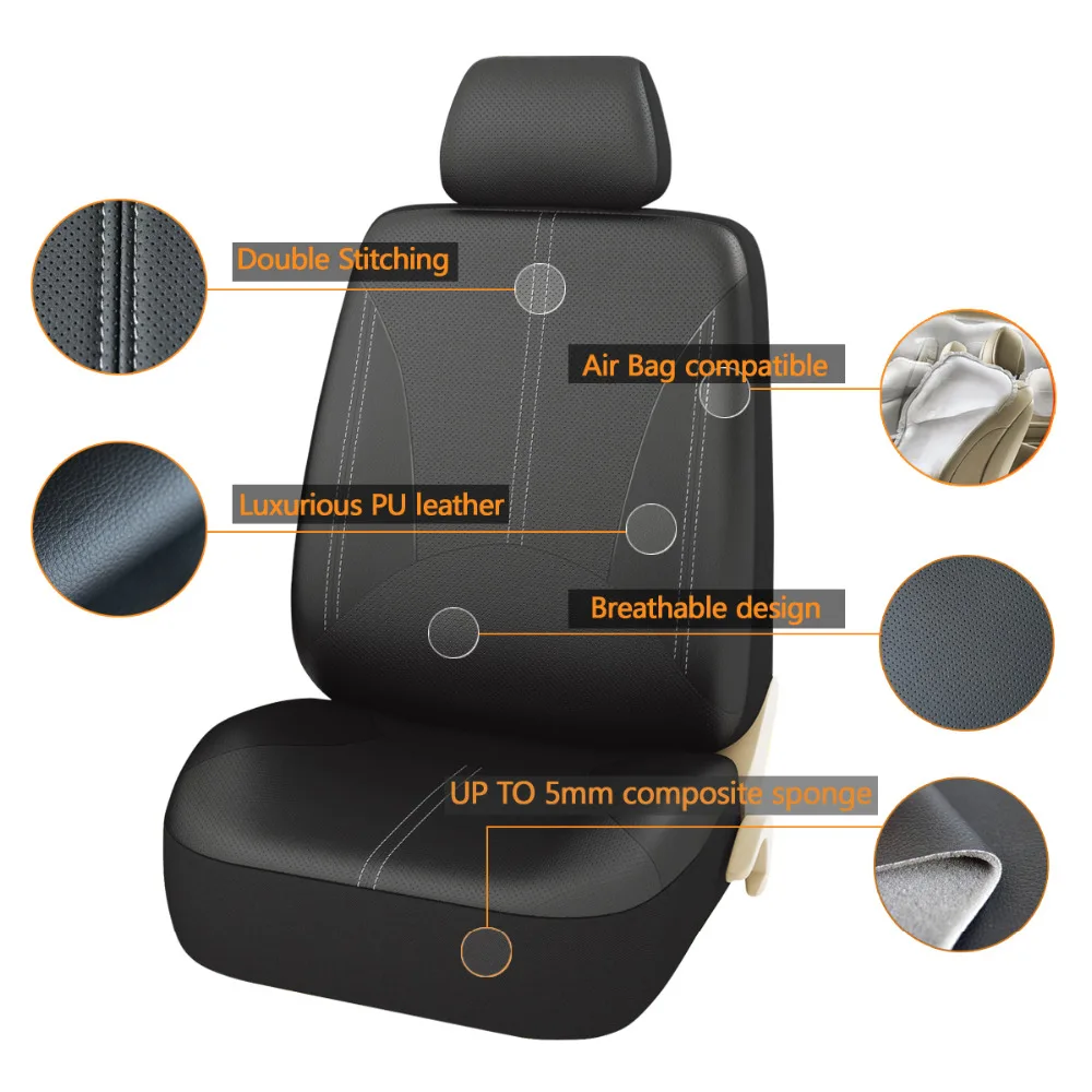 Чехлы для автомобильных сидений из искусственной кожи черного, серого, бежевого цвета, автомобильные аксессуары для автомобиля, стильный универсальный чехол для автомобильных сидений для ford lada