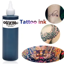 Ouxinli чернила татуировки черный Время чернила 8 унц. черный чернила татуировки Профессиональный Перманентный Макияж татуировки пигментные чернила