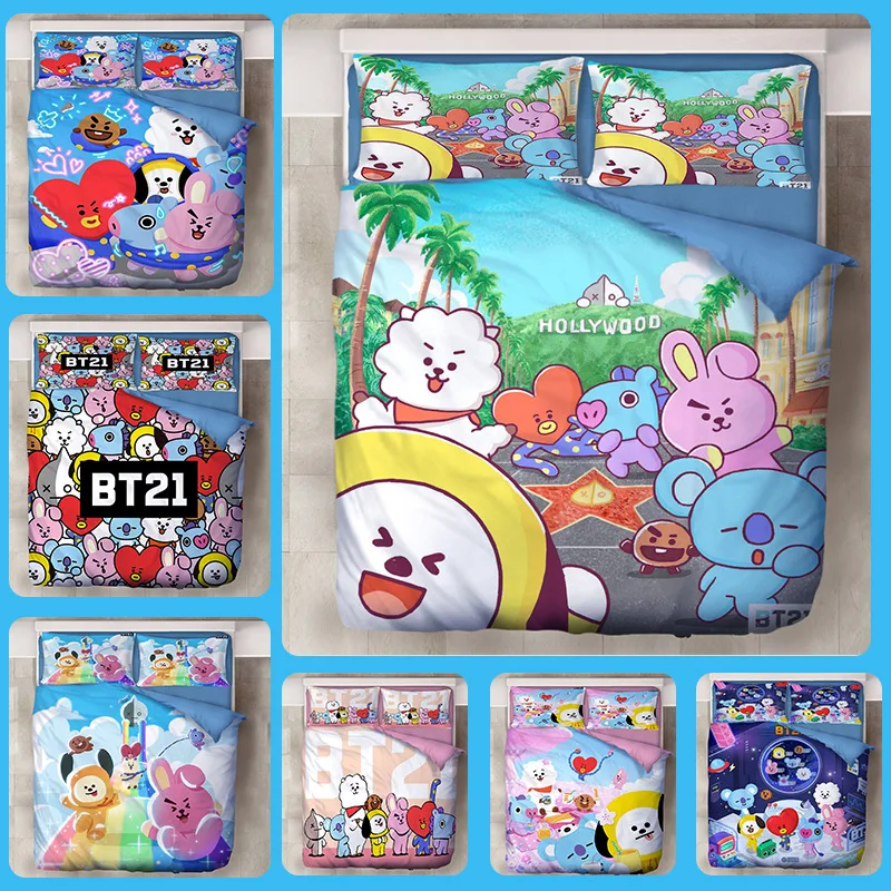 

Cute Cartoon 3D Bedding Set Duvet Covers Set Pillowcases Children Room Decor Comforter Bedding Sets Bedclothes Bed Linen Bed Set