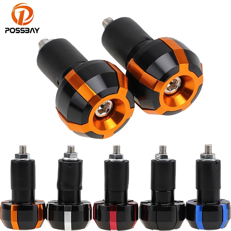

POSSBAY 7/8" 22mm Universal Motorcycle Handlebar Ends Grips Weights Anti Plug Slider Motocross Grip for Honda Yamaha Suzuki