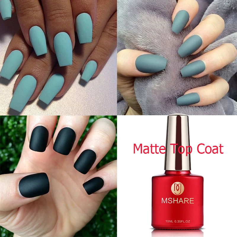 MSHARE матовый лак для ногтей Matt Top Coat без кислоты грунтовка подкрепление UV гель база R01