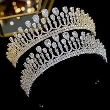 Новая тиара Корона из циркония свадебный гребень-украшение высшего качества Корона Головные уборы Циркон девушка подарок для невесты