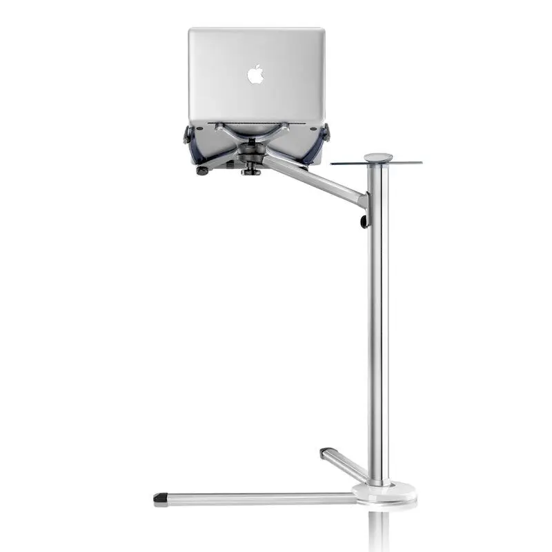 UP 7 Height Adjustable Laptop Floor Stand Aluminum Alloy Rotating Notebook Bed Holder with Mouse