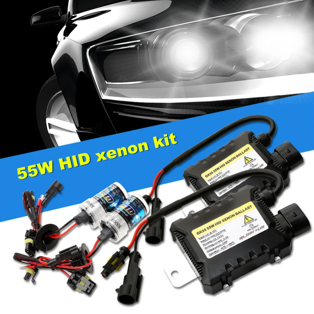 INLONG Xenon Hid H7 55W тонкий балласт комплект HID головной светильник лампа DC 12V H1 H11 9006 9005 H3 4300K 6000K 8000K ксеноновый светильник