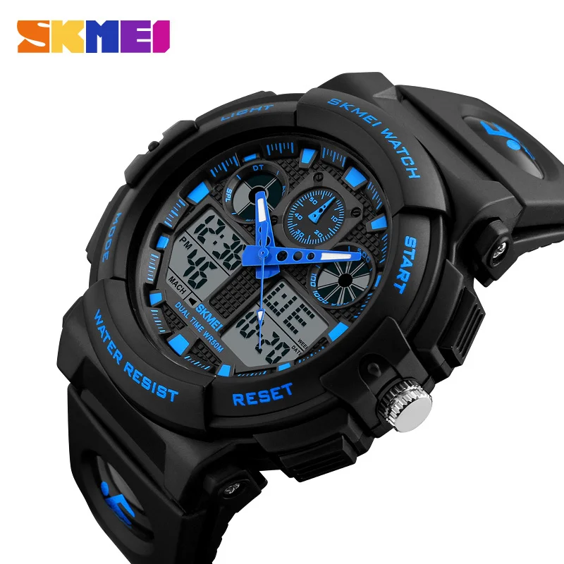 

SKMEI Men Sports Quartz Watches Fashion Multifunction Military Watch 50M Waterproof Digital Wristwatches Relogio Masculino