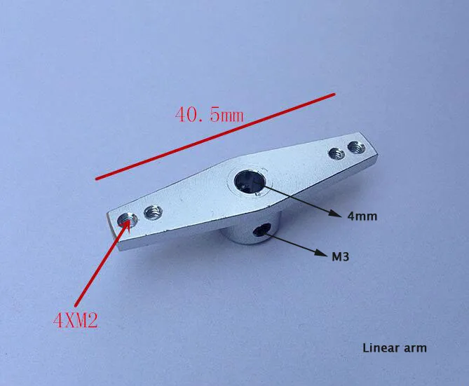 RC лодка алюминиевый сплав 4 мм сервопривод Руль вал рулевой рычаг запасные части для бесщеточной электрической лодки эко моно 1 - Цвет: linear arm