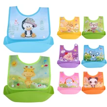 Detachable Cartoon Baby Waterproof Lunch Bibs Waterproof Baby Saliva Towel Pocket-dimensional Leak-proof Baby Feeding Bibs