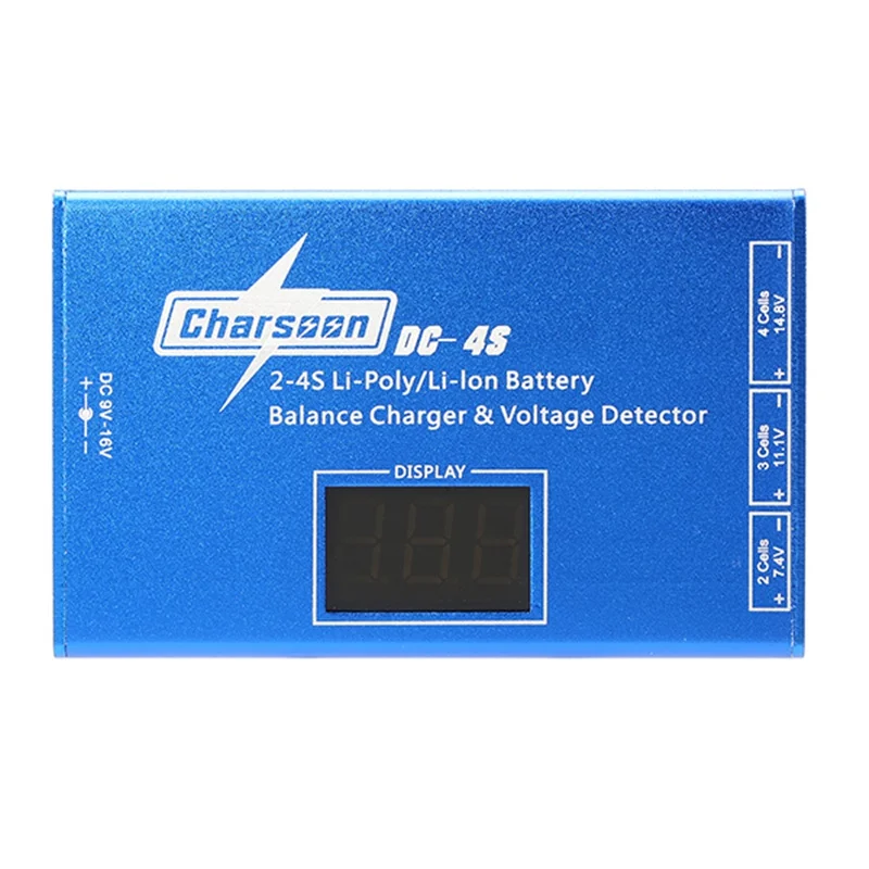 Charsoon DC-4S 2-4S Li-poly/Li-ion аккумулятор баланс зарядное устройство детектор напряжения адаптер питания для радиоуправляемой модели квадрокоптера