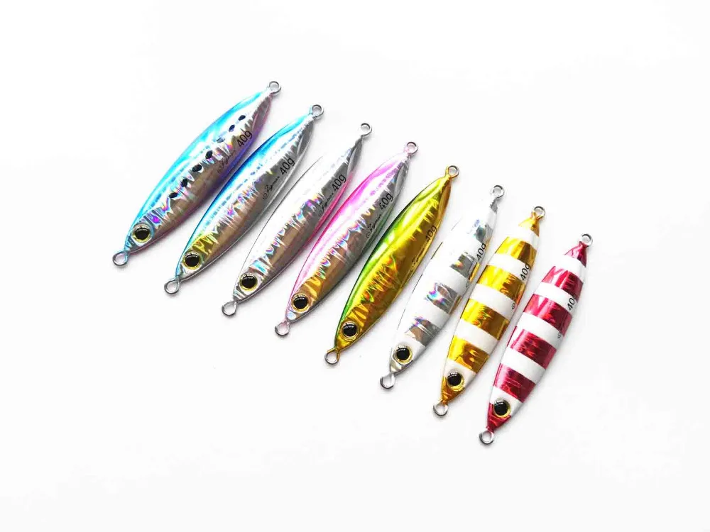

5PCS Fishing Deep sea Glow Ocean Boat Rock Beach Metal Jigging Jigbait Spoon Lure baits 20g 30g 40g 60g