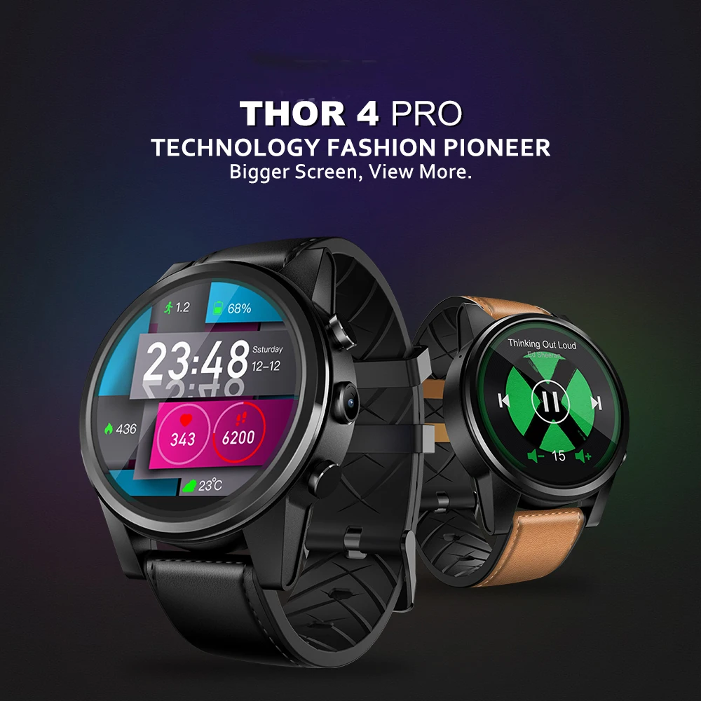 US $118.63 Letine Small Second 4G SmartWatch THOR 4 PRO GPSGLONASS Quad Core 16GB Hybrid Leather Strap Smart Watch