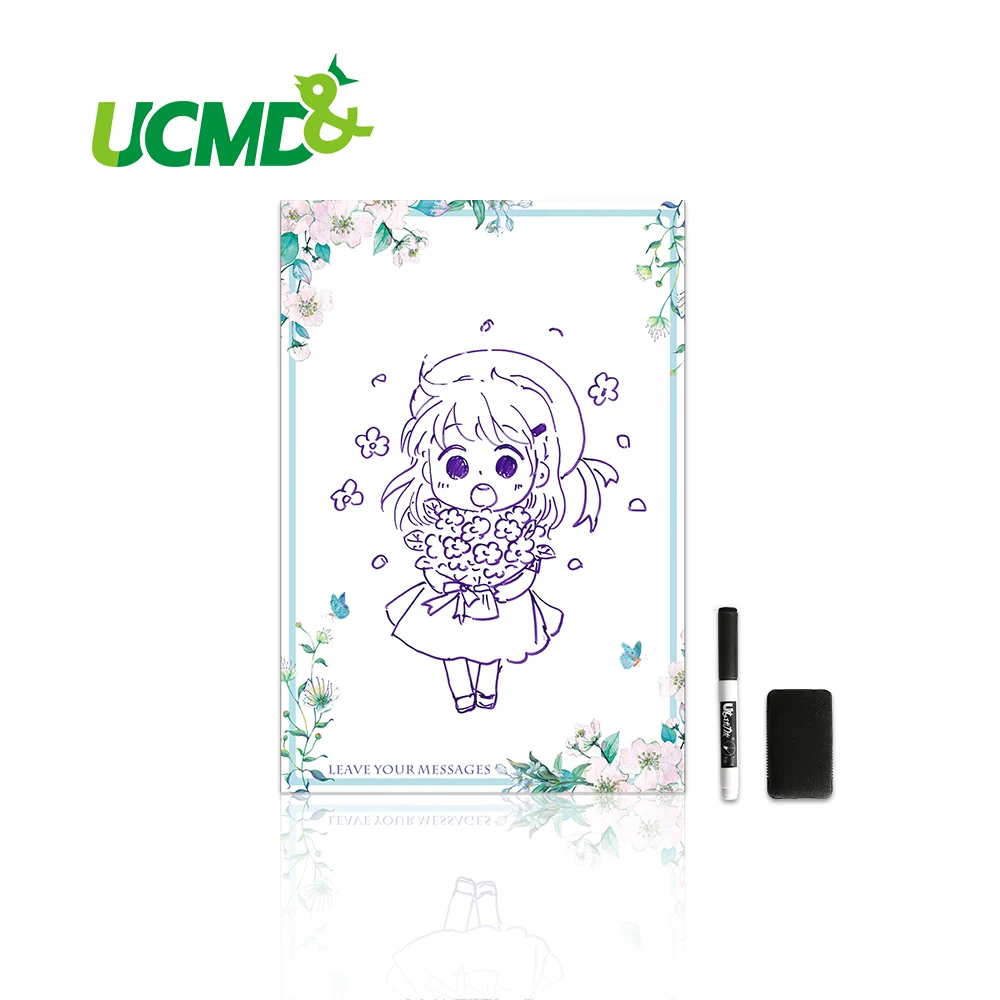 

A3 Fridge Magnetic Board Stickers Removable Erase Drawing Writing Fridge Message Board Memo Office School Home supplies
