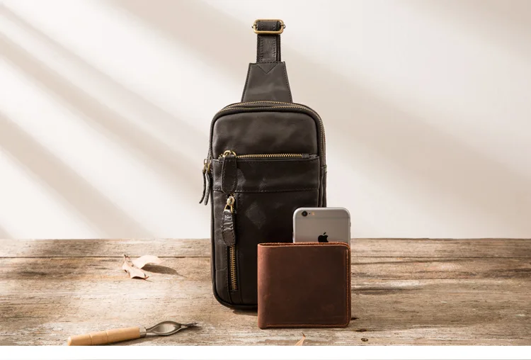 Para Homens Feminino Genuíno Sling Saco de