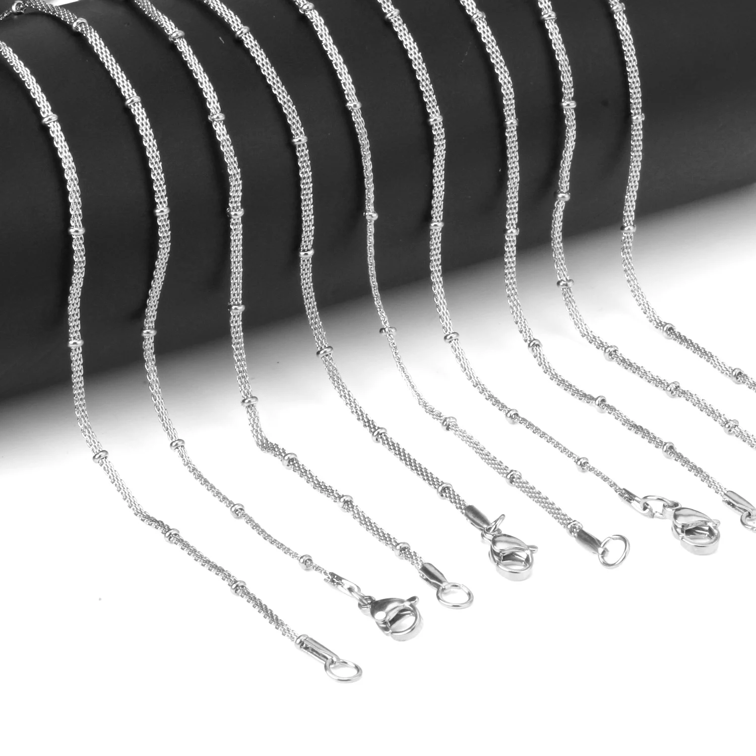 LUXUSTEEL неизбежные цепочки из бисера золотого цвета ожерелья для женщин и мужчин 10