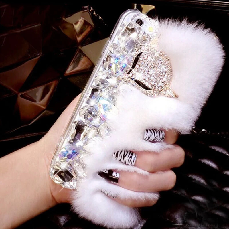 

Luxury Fancy Diamond crystal stones fox fur phone case For Samsung galaxy j2 j4 j5 j6 j7 J8 a5 a6 a7 a8 2017 2018 prime plus pro