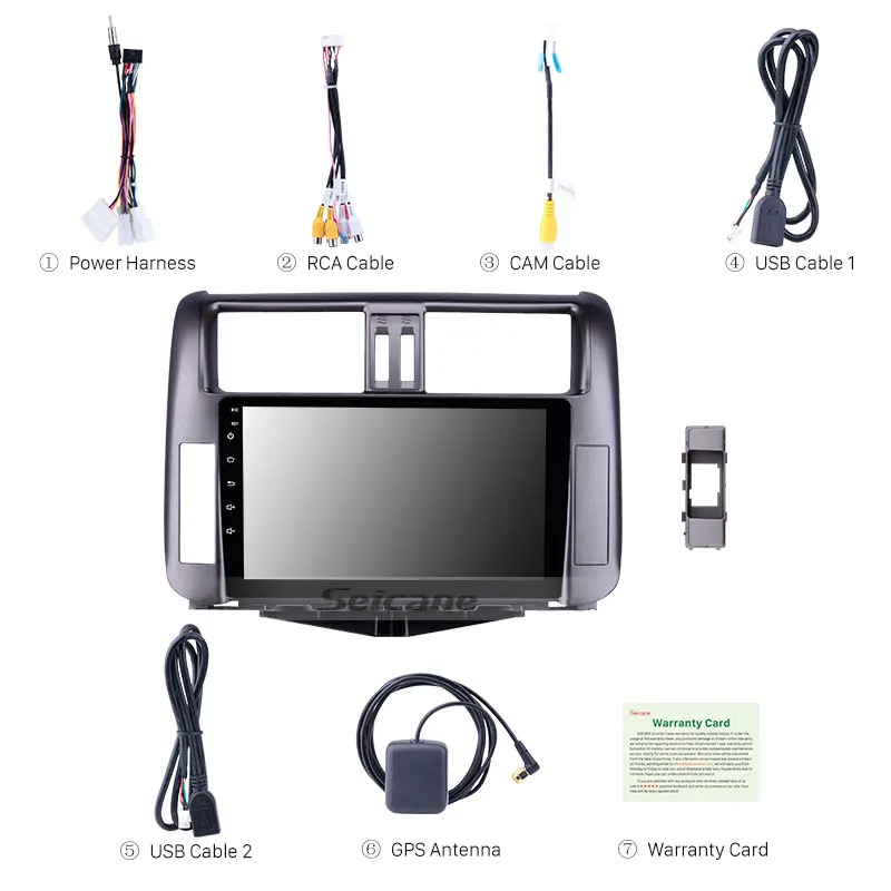 Seicane ram 2 Гб 9 дюймов автомобильное радио gps головное устройство плеер Android 8,1 для Toyota Prado 150 2010 2011 2012 2013 стерео навигация