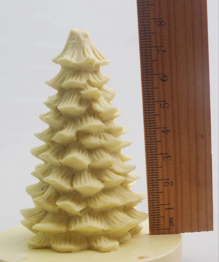 3D Рождественская елка свеча силиконовая форма для ручной работы мыловарение Глина Ремесло шоколадная Свеча Плесень