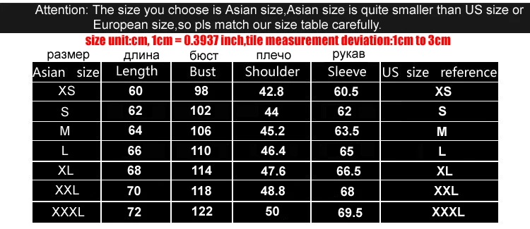 0XS to XXXL