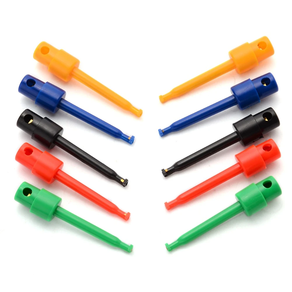 10pcs Multimeter Lead Wire Kit Test Hook Clip Grabbers Test Probe Cable Welding