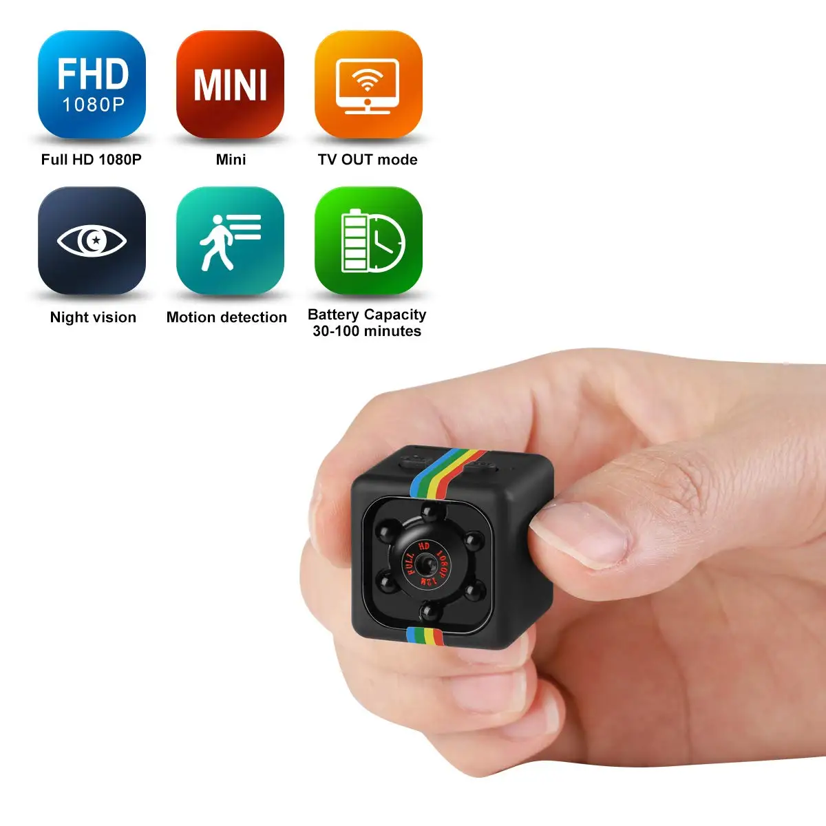 

1080P Mini Camera HD Camcorder Nanny Web Cam Sports Mini DV Video Recorder with Night Vision and Motion Detection