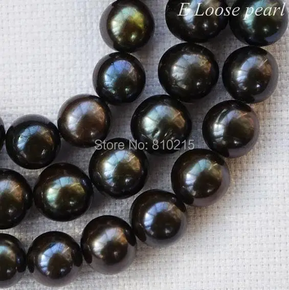 

Wedding Party Jewelry Round Potato Pearl Freshwater Pearls Loose Beads Brown Black Color 7.5-8.5mm 15 Inches Full Strand
