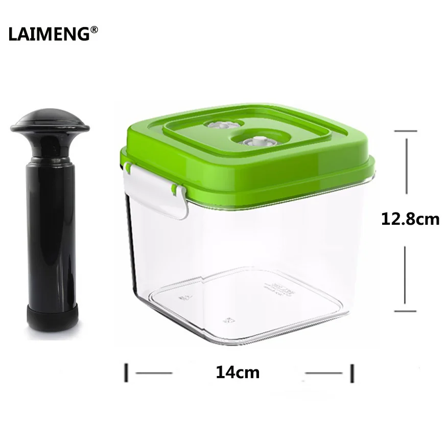 LAIMENG 1400 мл Sous Vide контейнер пищевой вакуумный с помпой вакуумная упаковочная