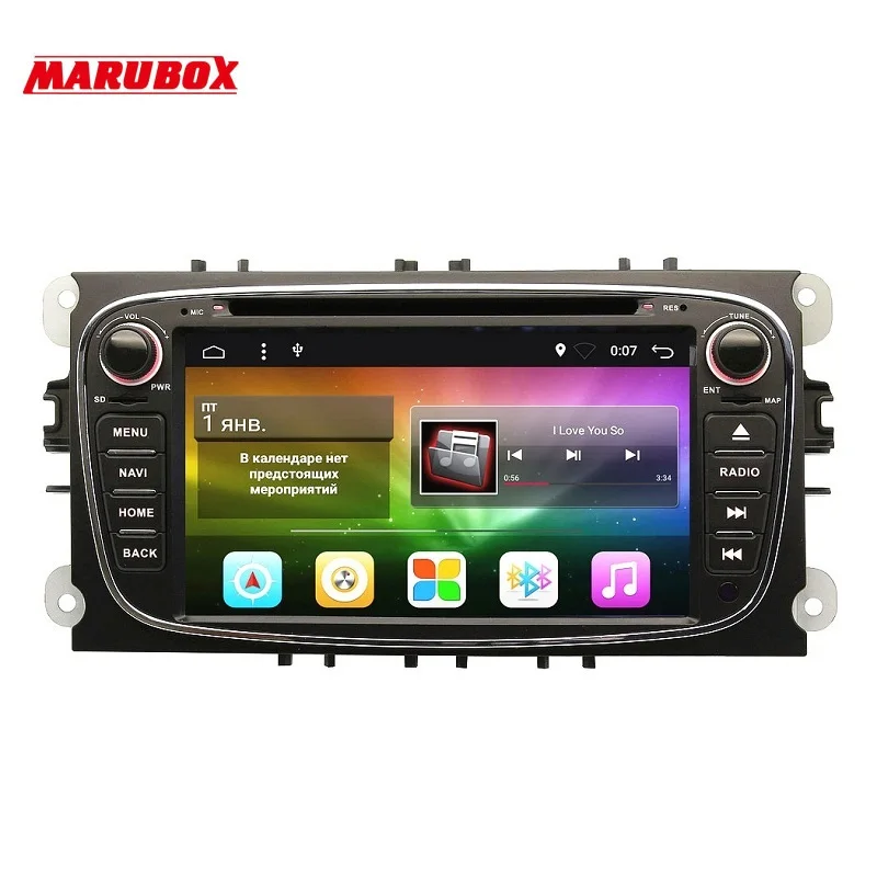 

Marubox M600A4,Two Din,7 Inch 4 Core Android 7.1 Car DVD GPS For Ford Mondeo Focus 2 S-max 2007 2008 2009 2011 2013 with Radio