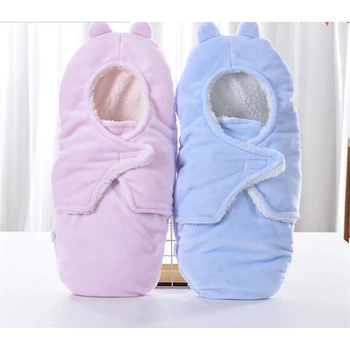 

Baby Blanket Newborn Swaddle Wrap Winter Baby Bedding Receiving Blanket Manta Bebes Sleeping Bag 0-12M Newborns Hooded Bathrobe
