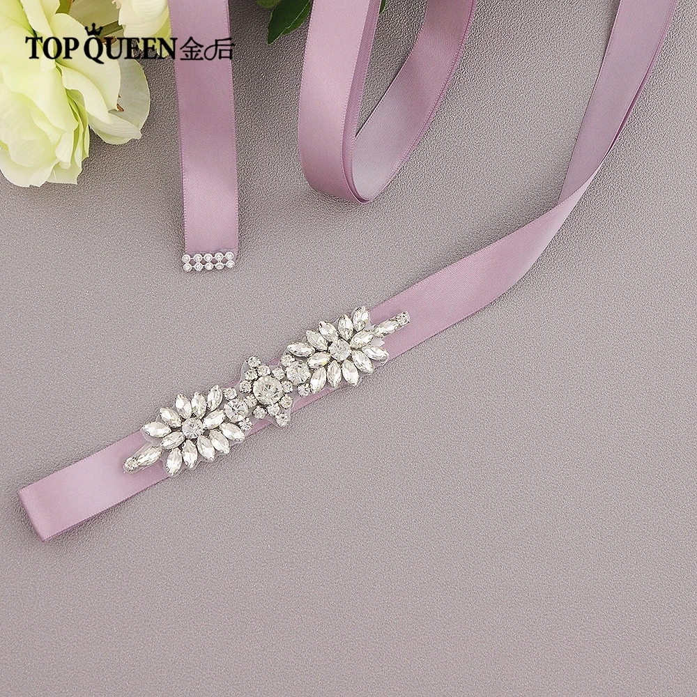 

TOPQUEEN S49 Women's Crystals Rhinestones Waistband Wedding Bridal Sashes Belts Bridesmaid Dresses Accessories For Evening Party