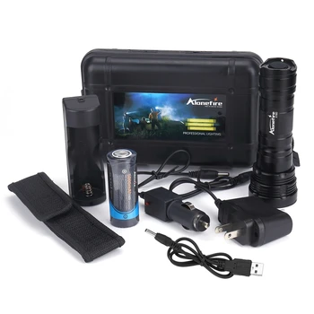 

Alonefire X160 CREE XM-L2 U3 LED hunting flashlight Waterproof Camping Travel Torch linterna 26650 High capacity battery charger