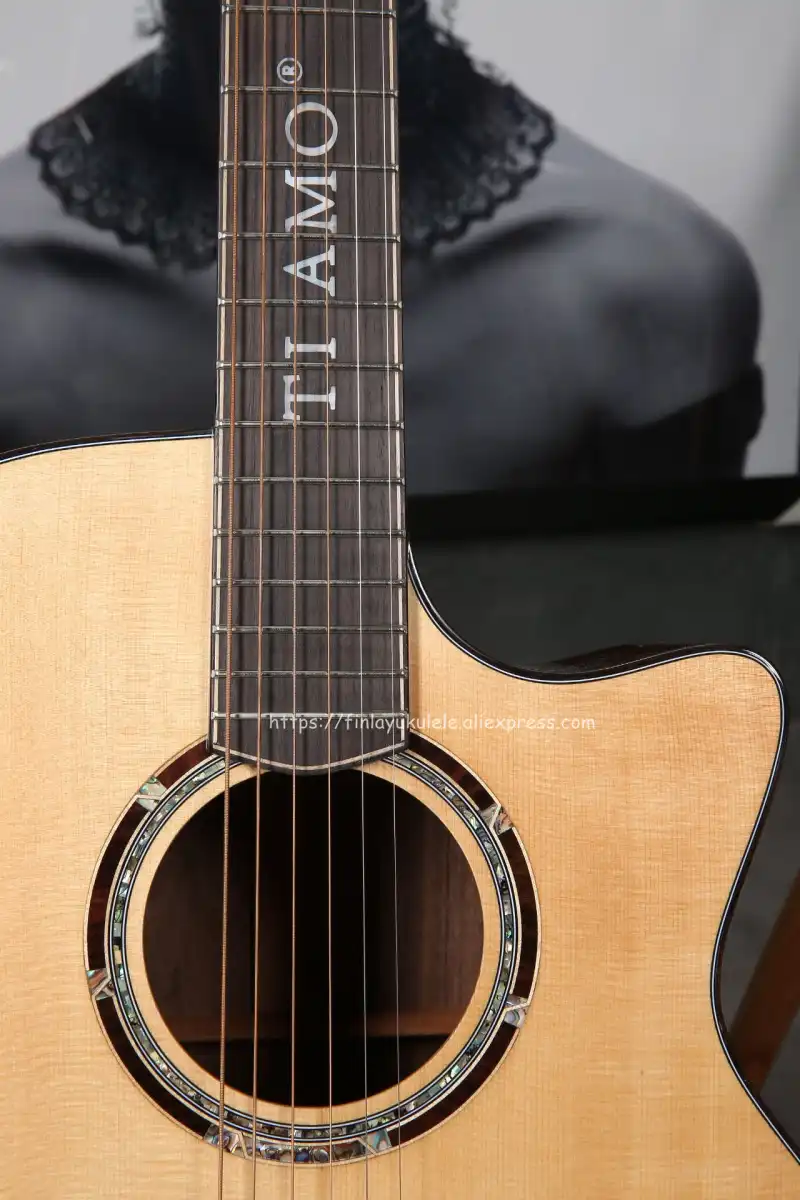 professional guitar,41" cutaway guitar with solid