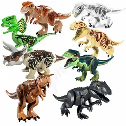 10 шт. мир Юрского периода 2 парк динозавр тираннозавр рекс I-Rex карнотаурус строительные блоки кирпичи игрушки для детей подарок