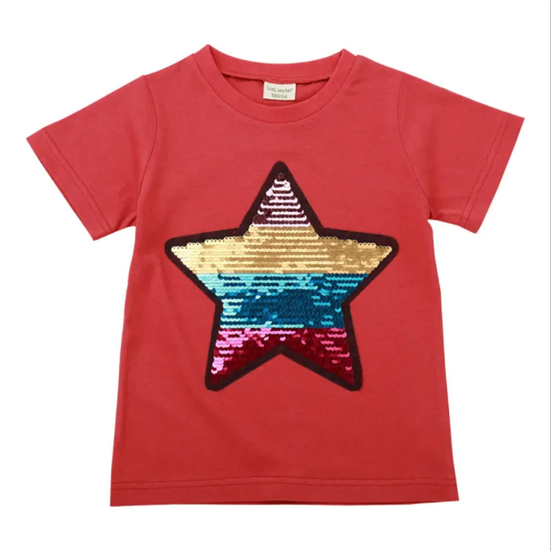 Изменение цвета лица волшебное обесцвечивание Минни бантик девушка футболки блесток пайетками мышь футболка для девочек Подарки на день рождения - Цвет: N