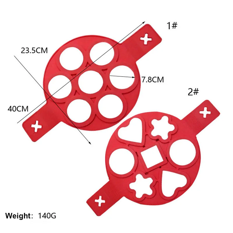 Креативный флип блинница для завтрака, кастрюля без ручки, форма для омлета, силиконовая форма для торта с семью отверстиями, инструмент для яиц