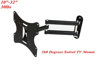 

Free Shipping Universal 360 Swivel Steel Tv Wall Mount LCD,LED 10-32