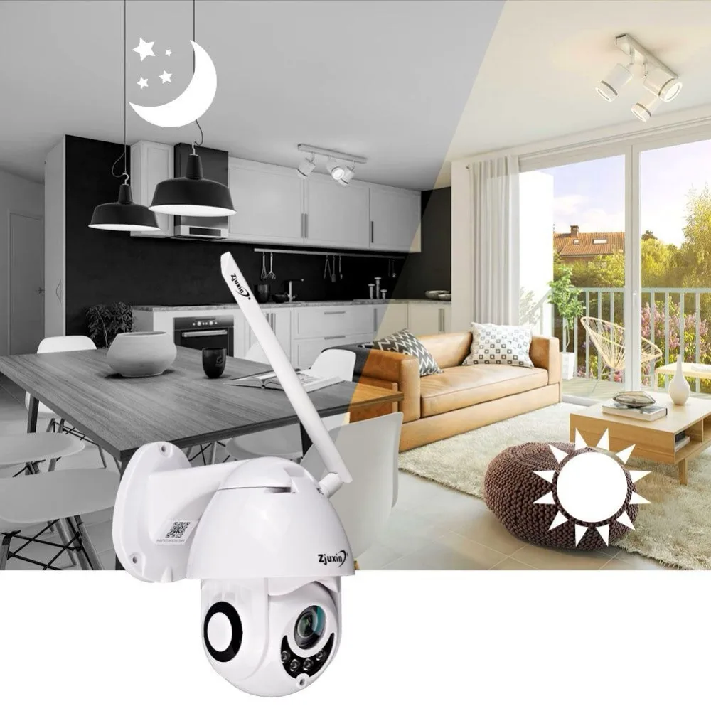 Câmera de Vigilância Segurança ao ar p sem Fio Zjuxin Câmera Wifi 1080 Ptz Velocidade Dome Cctv ir Onvif Livre Ipcam Camara Exterior ip 2mp 9 sem fio ptz velocidade dome cctv ir