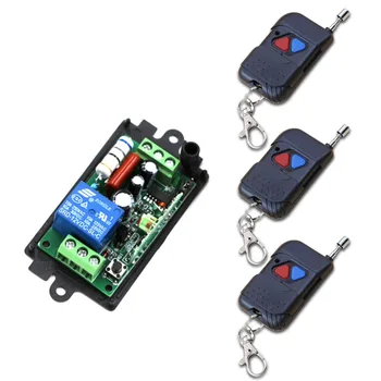 

2017 New Design 1CH Radio Controller RF Wireless Relay Remote Control Switch 315 MHZ 3Transmitter+1 Receiver AC110V 220V