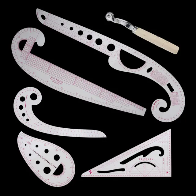 10pcs Multi function Clothing Sample Cutting Ruler Metric Yardstick