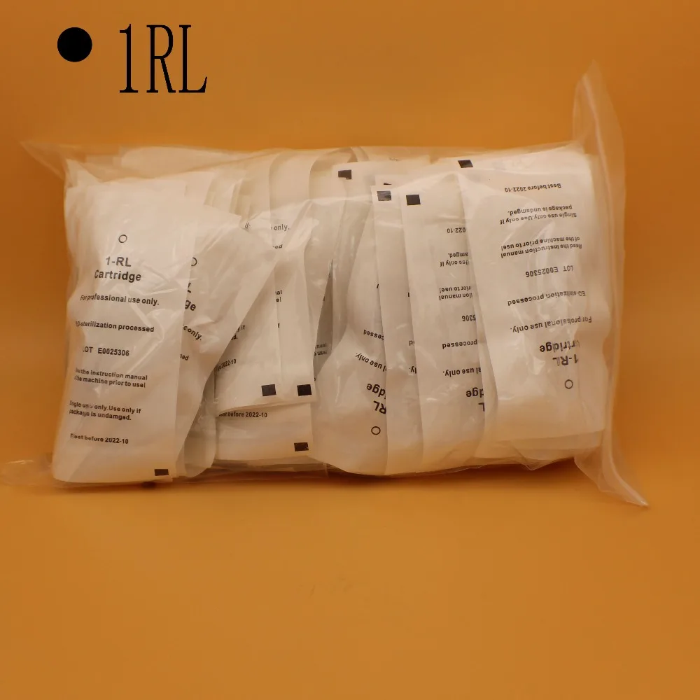 

50pcs/Box 1RL Cartridge Needles Disposable Sterilized Tattoo Permanent Makeup Needles Tips for Eyebrow lip Body Tattoo