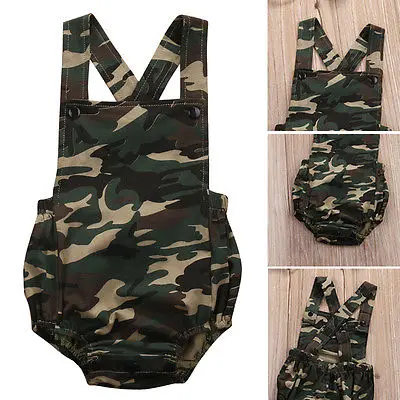 0-18 m الوليد الاطفال طفلة الفتيان الاطفال ملابس الجيش الأخضر رومبير أكمام وصول Playsuit الملابس s وتتسابق
