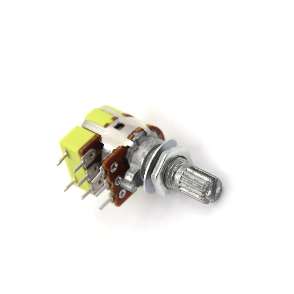 

1pcs B50K 50K Ohm Dual Linear Taper Volume Control Potentiometer Switch High Quality