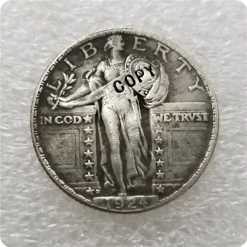 Коллекционные монеты США 1924 S D Quarter Liberty копия памятных монет Реплика