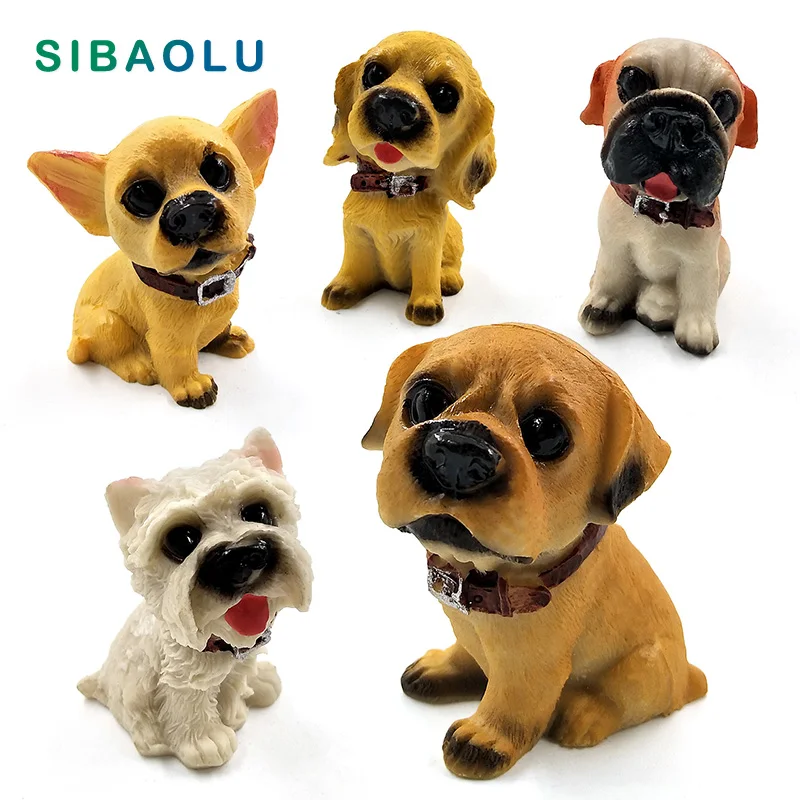 

1pc Famous Dogs Model Corgi Status Home Office Car ornament Decor Cartoon Figurines People Animal statue resin craft TNJ016