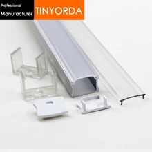 Tinyorda 100 шт.(длина 1 м) светодиодный профиль Alu светодиодный профиль канала для 18 мм Светодиодные полосы света [профессиональный производитель] TAJ2216