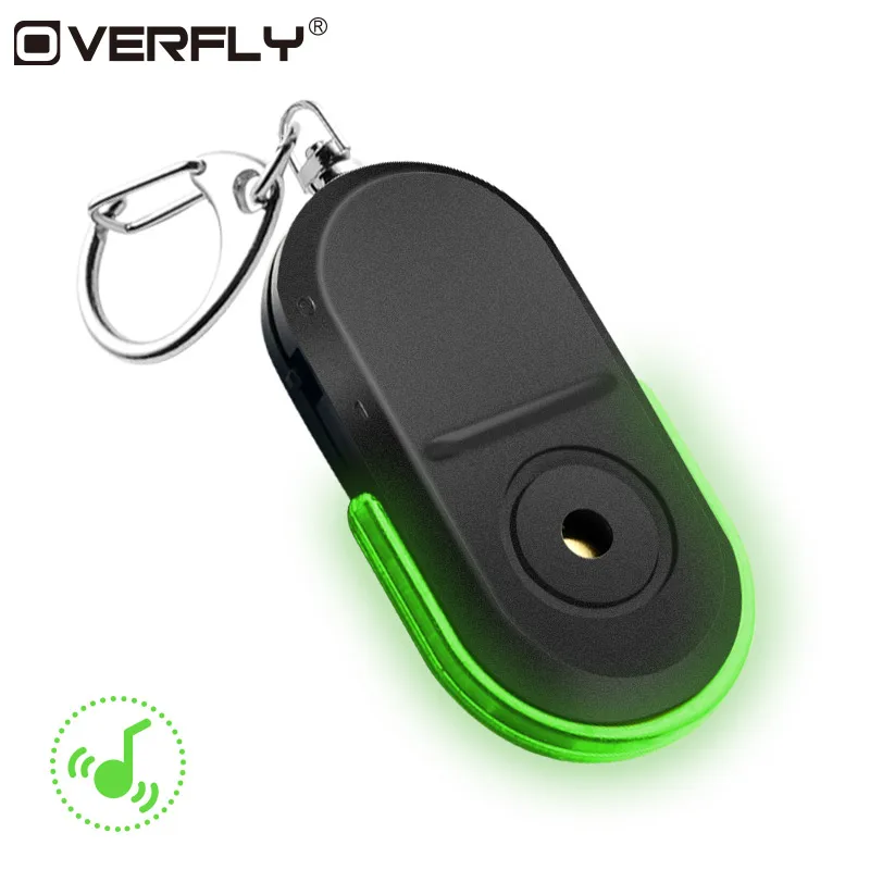 

Overfly Universal Key Remote Control Wireless Anti-Lost Alarm Key Finder Locator Whistle Sound With LED Light Anti Lost Finder