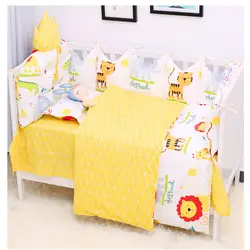 9 шт./компл. кровать для новорожденных льняная дышащая хлопковая кроватка набор съемные детские постельные принадлежности детская защита