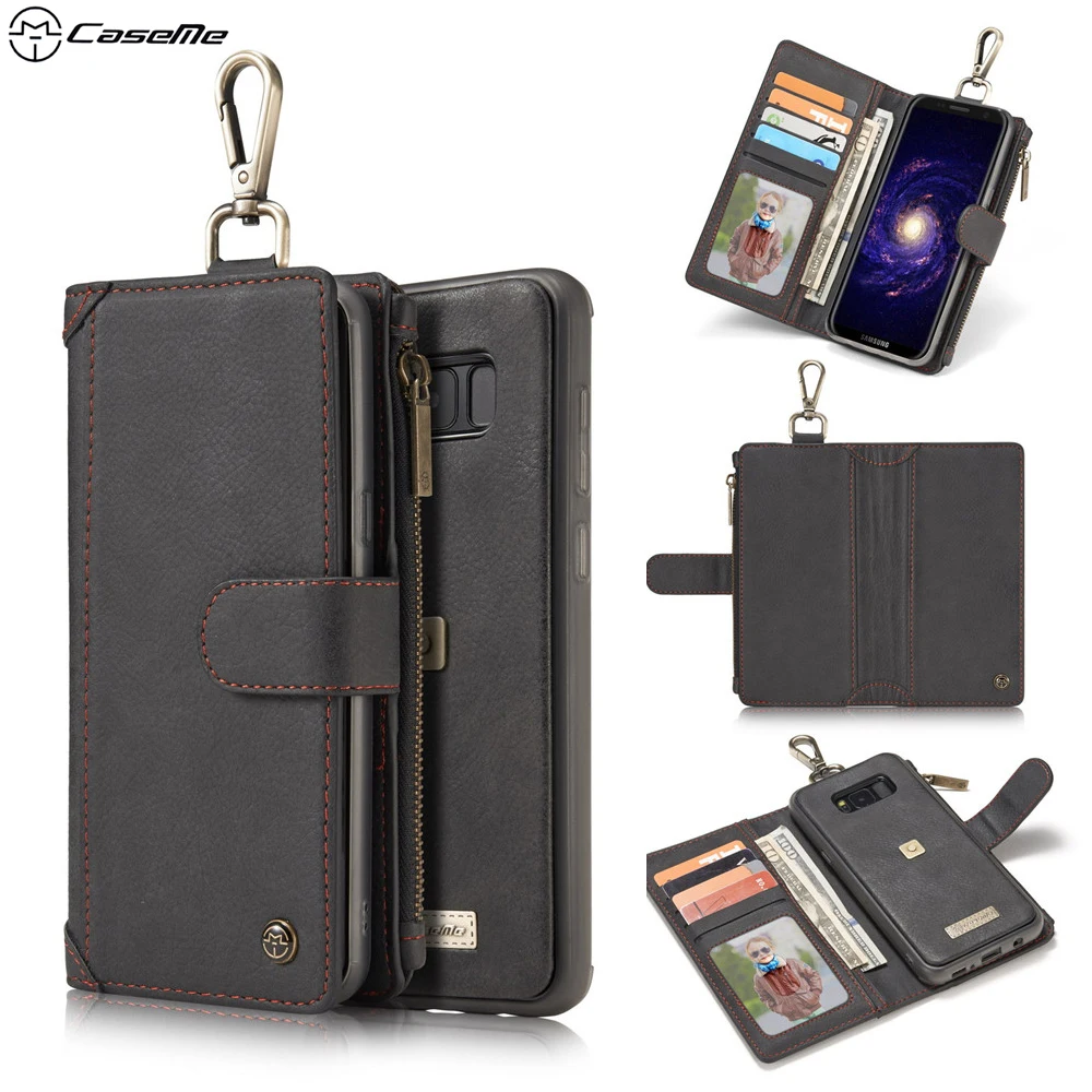 imágenes para CaseMe case para samsung galaxy s8 s8 más Cartera de Piel de Metal hebilla de la Cremallera Bolsa de La Cubierta Holder Card case para samsung s8 s8 + imágenes para CaseMe case para samsung galaxy s8 s8 más Cartera de Piel de Metal hebilla de la Cremallera Bolsa de La Cubierta Holder Card case para samsung s8 s8 +