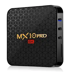 MX10 Pro Smart ТВ коробка 4 Гб + 64 ГБ Android 9,0 Allwinner H6 4 ядра 6 K Декодер каналов кабельного телевидения 4 Гб DDR3 с пультом дистанционного управления